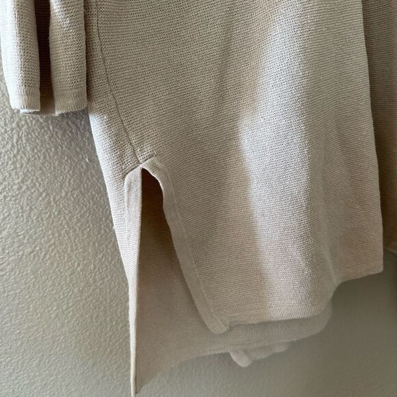 J Crew Juliette Collarless Sweater Blazer Cardigan in Linen Blend Cream Size XL - Picture 9 of 10